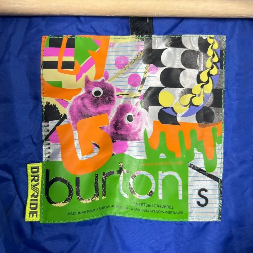 Burton Kids Blue Jacket 100% Nylon Dryride Small Outerwear
